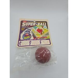 Vintage 1965 Wham-O Super Ball, No. 278, still sealed in original packaging. Red